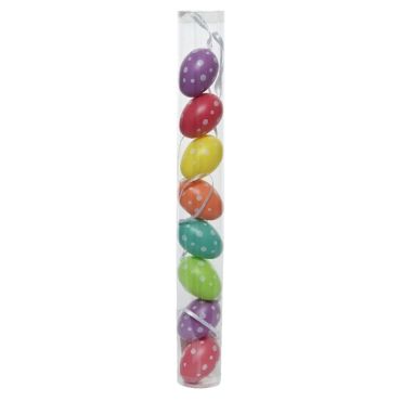 Lot de 8 œufs aux motifs à pois en plastique à suspendre - 5 cm | jourdefete.com Lot de 8 œufs aux motifs à pois en plastique à suspendre - 5 cm | jourdefete.com