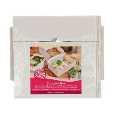 Boîte à cupcakes blanche pour 6 emplacements | jourdefete.com Boîte à cupcakes blanche pour 6 emplacements | jourdefete.com