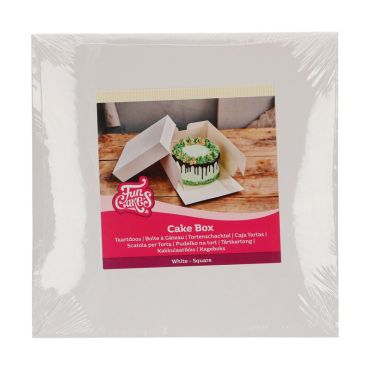 Boîte à gâteau blanche de 25 x 25 x 15 cm | jourdefete.com Boîte à gâteau blanche de 25 x 25 x 15 cm | jourdefete.com