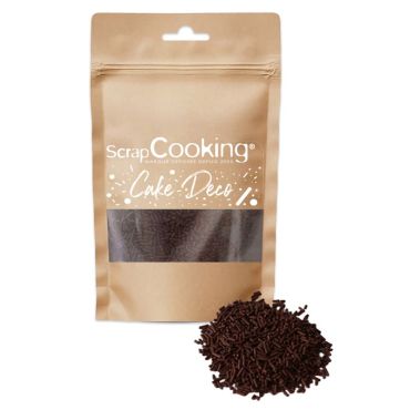 Vermicelles en chocolat noir pour décoration pâtissière | jourdefete.com Vermicelles en chocolat noir pour décoration pâtissière | jourdefete.com