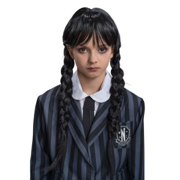 Une perruque parfaite pour que votre fille ressemble à Mercredi Addams le soir d'Halloween | jourdefete.com Une perruque parfaite pour que votre fille ressemble à Mercredi Addams le soir d'Halloween | jourdefete.com