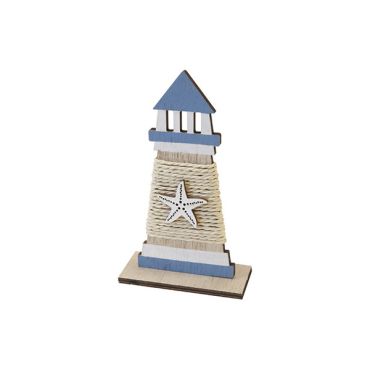 Phare en bois avec corde et étoile de mer – Déco maritime | jourdefete.com Phare en bois avec corde et étoile de mer – Déco maritime | jourdefete.com