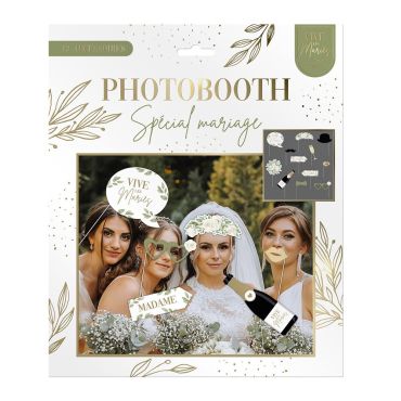 Kit photobooth de mariage de la collection vive les mariés | jourdefete.com