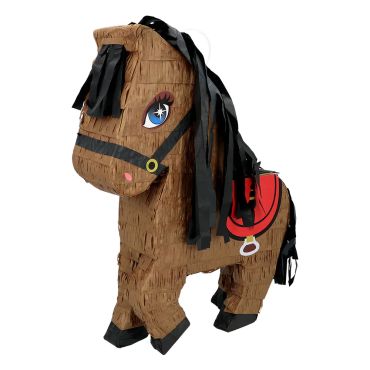 Piñata de cheval marron avec selle rouge pour fête sur le thème des cow-boys | jourdefete.com Piñata de cheval marron avec selle rouge pour fête sur le thème des cow-boys | jourdefete.com