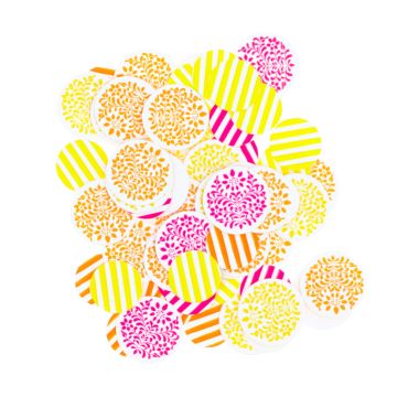 Confettis papier citron orange framboise décoration mariage été | jourdefete.com Confettis papier citron orange framboise décoration mariage été | jourdefete.com