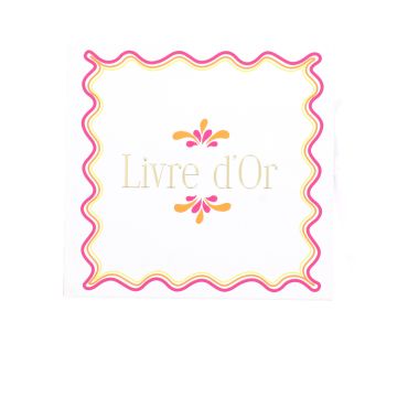 Livre d’or mariage Pink Lemonade blanc citron orange framboise et doré | jourdefete.com Livre d’or mariage Pink Lemonade blanc citron orange framboise et doré | jourdefete.com