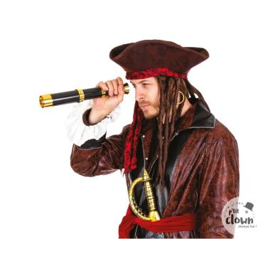 Longue-vue pirate télescopique 32 cm pour déguisement | jourdefete.com