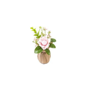 bouquet de fleurs artificielles avec rose blanche ou rose au choix | jourdefete.com bouquet de fleurs artificielles avec rose blanche ou rose au choix | jourdefete.com