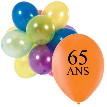 Ballons de Baudruche Anniversaire 65 ans Ballons de Baudruche Anniversaire 65 ans