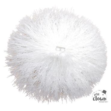Pompon plastique blanc décoratif pour fête | jourdefete.com Pompon plastique blanc décoratif pour fête | jourdefete.com