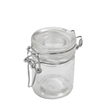 Mini pot en verre transparent avec couvercle à étrier pour mariage, baptême ou communion | jourdefete.com Mini pot en verre transparent avec couvercle à étrier pour mariage, baptême ou communion | jourdefete.com