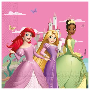 Serviettes Princesses Disney Ariel Raiponce et Tiana 33x33 cm | jourdefete.com Serviettes Princesses Disney Ariel Raiponce et Tiana 33x33 cm | jourdefete.com