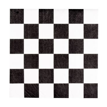 Serviettes en papier avec motif damier pour une déco racing | jourdefete.com Serviettes en papier avec motif damier pour une déco racing | jourdefete.com