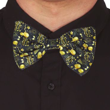 Nœud papillon Nouvel An doré et noir avec motifs festifs | jourdefete.com Nœud papillon Nouvel An doré et noir avec motifs festifs | jourdefete.com