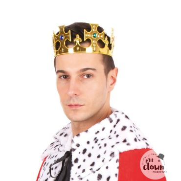 Couronne roi dorée avec pierres pour déguisement royal | jourdefete.com Couronne roi dorée avec pierres pour déguisement royal | jourdefete.com