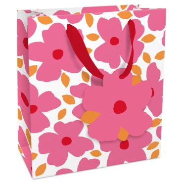 Sac cadeau Poppy Pop Candy, design fleuri rose | jourdefete.com Sac cadeau Poppy Pop Candy, design fleuri rose | jourdefete.com