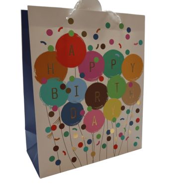 Sac cadeau Happy Birthday festif avec ballons colorés et confettis – 30x42x12 cm | jourdefete.com Sac cadeau Happy Birthday festif avec ballons colorés et confettis – 30x42x12 cm | jourdefete.com