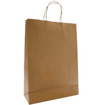 Sac cadeau kraft avec poignées torsadées | jourdefete.com
