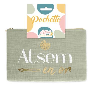 Sac Pochette - Atsem en or | jourdefete.com