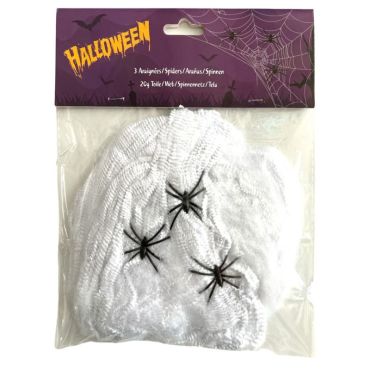 Créez un endroit d'accueil pour les araignées en accrochant cette toile de 20 g le soir d'Halloween | jourdefete.com Créez un endroit d'accueil pour les araignées en accrochant cette toile de 20 g le soir d'Halloween | jourdefete.com
