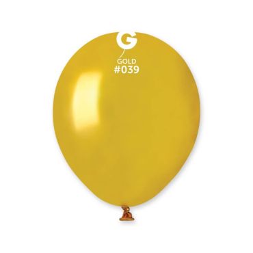 50 ballons métallisés 13 cm or | jourdefete.com