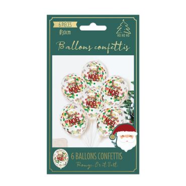 Un lot de ballons confettis pour célébrer Noël de façon festive | jourdefete.com