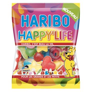 Mélange coloré de bonbons Haribo Happy’Life | jourdefete.com