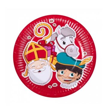 10 assiettes en carton saint nicolas 23 cm