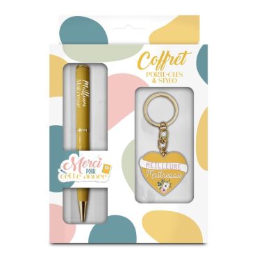 Coffret Porte-Clé et Stylo - Meilleure Maîtresse | jourdefete.com Coffret Porte-Clé et Stylo - Meilleure Maîtresse | jourdefete.com