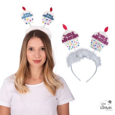 Serre-tête à gâteaux Joyeux Anniversaire pour fête colorée | jourdefete.com Serre-tête à gâteaux Joyeux Anniversaire pour fête colorée | jourdefete.com