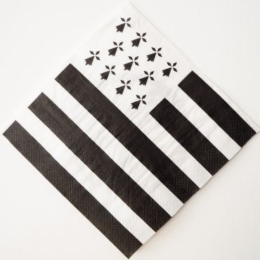 20 serviettes en papier drapeau breton et triskell 20 serviettes en papier drapeau breton et triskell