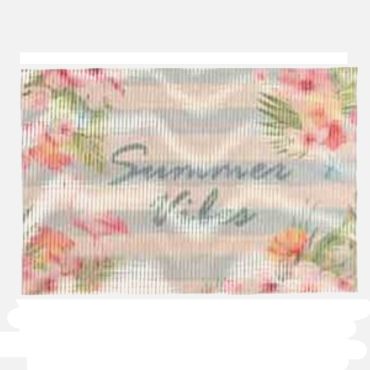 Set de table 30x45 imprimé "Summer Vibes" - Flamant rose | jourdefete.com Set de table 30x45 imprimé "Summer Vibes" - Flamant rose | jourdefete.com