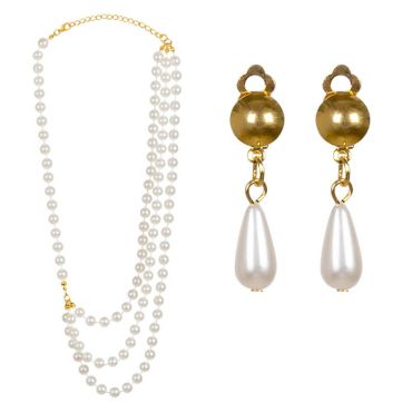Set Charleston - Collier et boucles d'oreilles | jourdefete.com Set Charleston - Collier et boucles d'oreilles | jourdefete.com