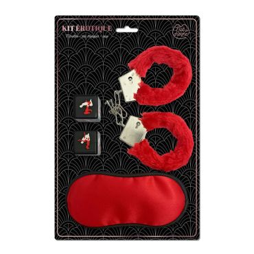 Kit érotique avec menottes et masque pour soirées sensuelles | jourdefete.com