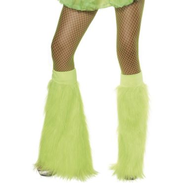 Couvre-bottes Années 80 en Peluche Fluo Verte Couvre-bottes Années 80 en Peluche Fluo Verte