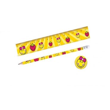 set de papeterie collection smiley 4 pièces | jourdefete.com set de papeterie collection smiley 4 pièces | jourdefete.com