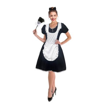 Déguisement femme soubrette noir et blanc avec tablier et serre-tête | jourdefete.com Déguisement femme soubrette noir et blanc avec tablier et serre-tête | jourdefete.com