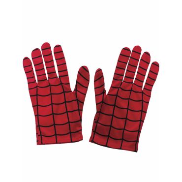 Gants rouges en tissu avec motif de toile d'araignée noire pour déguisement Spider-Man enfant | jourdefete.com Gants rouges en tissu avec motif de toile d'araignée noire pour déguisement Spider-Man enfant | jourdefete.com