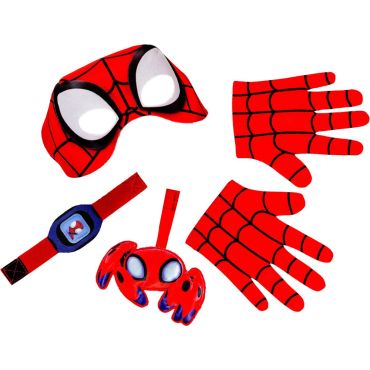 Kit Spidey enfant avec masque, gants et accessoires pour costume super-héros | jourdefete.com Kit Spidey enfant avec masque, gants et accessoires pour costume super-héros | jourdefete.com