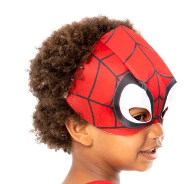 Masque Spidey enfant Marvel rouge et noir avec motifs toile | jourdefete.com Masque Spidey enfant Marvel rouge et noir avec motifs toile | jourdefete.com