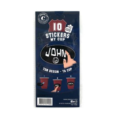 10 Stickers pour Gobelets Personnalisables 10 Stickers pour Gobelets Personnalisables