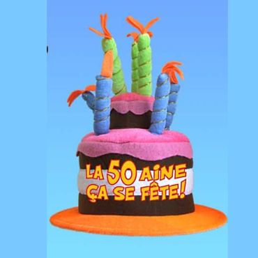 Chapeau Anniversaire Musical 50 ans