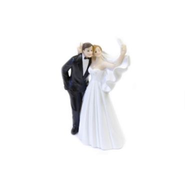 Figurines pour gâteau de mariage - Selfie de couple Figurines pour gâteau de mariage - Selfie de couple
