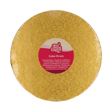 Support à gâteau rond et doré de 25 cm pour vos gâteaux élégants | jourdefete.com