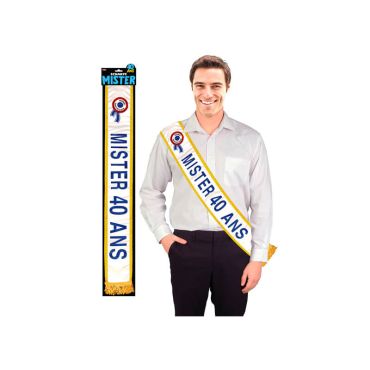 Echarpe Mister 40 ans Bleue