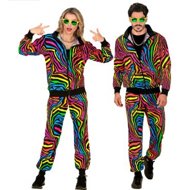 Déguisement fluo zébré multicolore des années 80 | jourdefete.com Déguisement fluo zébré multicolore des années 80 | jourdefete.com