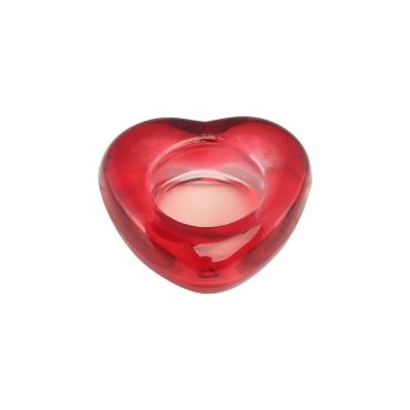Photophore en verre rouge en forme de cœur pour décoration de Saint-Valentin | jourdefete.com Photophore en verre rouge en forme de cœur pour décoration de Saint-Valentin | jourdefete.com