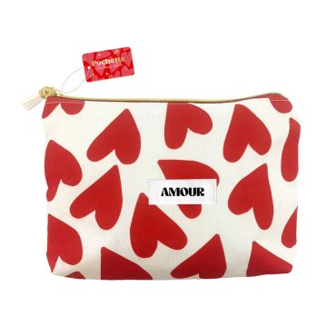 Pochette Amour motif cœurs rouge et blanc Saint-Valentin | jourdefete.com Pochette Amour motif cœurs rouge et blanc Saint-Valentin | jourdefete.com