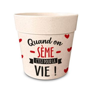 Cache pot bambou quand on sème c'est pour la vie | jourdefete.com Cache pot bambou quand on sème c'est pour la vie | jourdefete.com