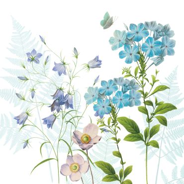 Serviettes Blue Harmony 33 x 33 cm avec des motifs floraux bleus | jourdefete.com Serviettes Blue Harmony 33 x 33 cm avec des motifs floraux bleus | jourdefete.com